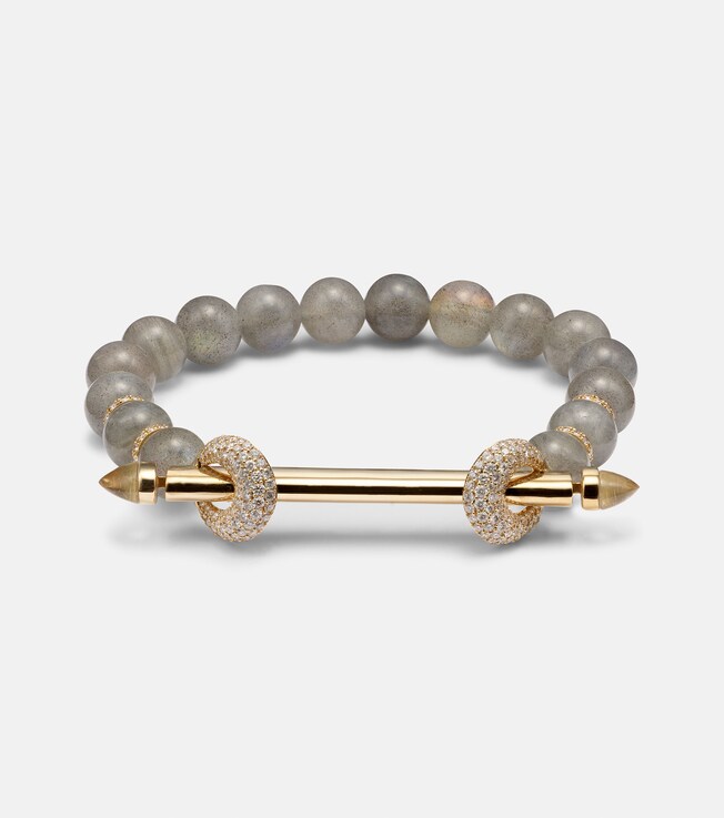 Chakra 18kt gold bracelet with gemstones | Ananya