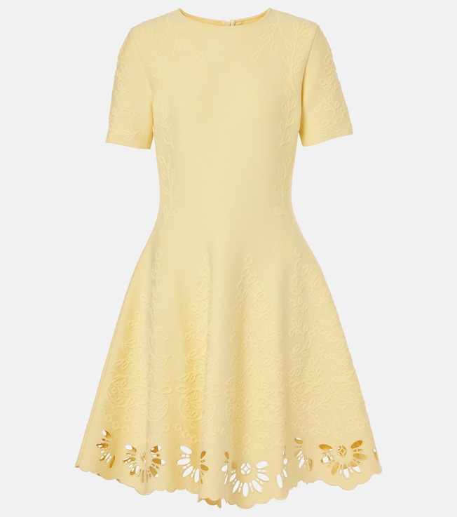 Eyelet jacquard minidress | Oscar de la Renta
