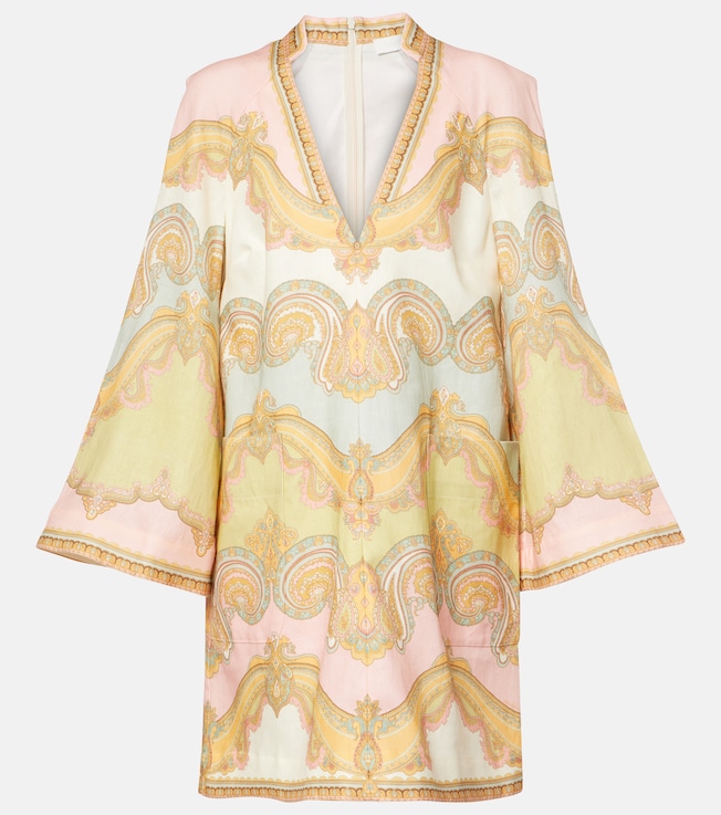 Maxine paisley linen minidress | Zimmermann