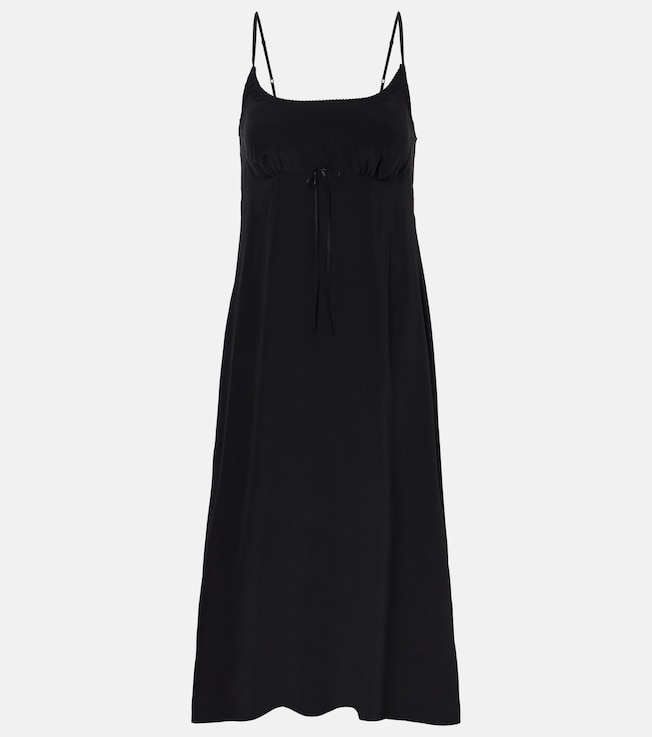 Bow-detail crêpe de chine slip dress | Simone Rocha