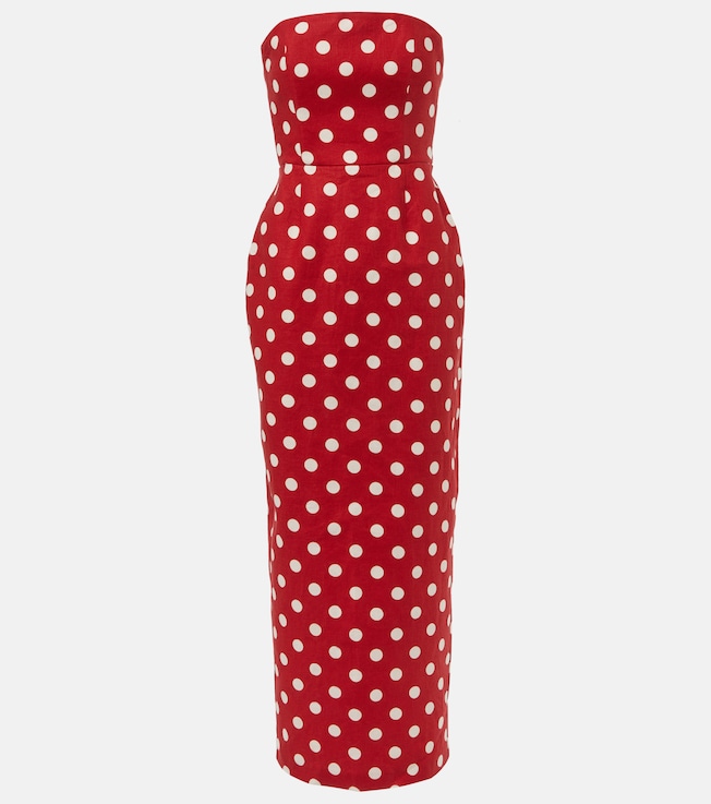Romeo polka-dot linen maxi dress | Posse