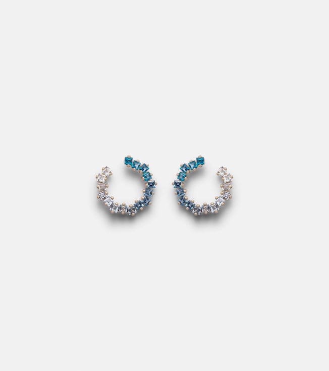 Sideways Spiral 14kt gold earrings | Suzanne Kalan