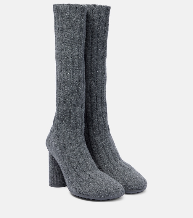 Wool-blend knee-high sock boots | Bottega Veneta