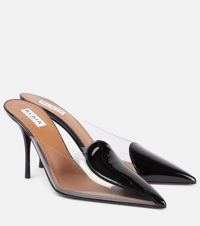 Le Cœur Abstrait 90 patent leather mules | Alaïa