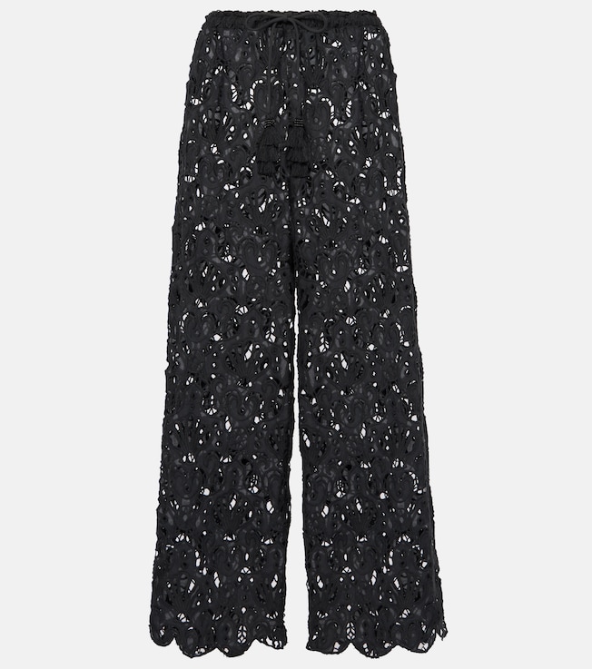 Open-knit cotton palazzo pants | Farm Rio