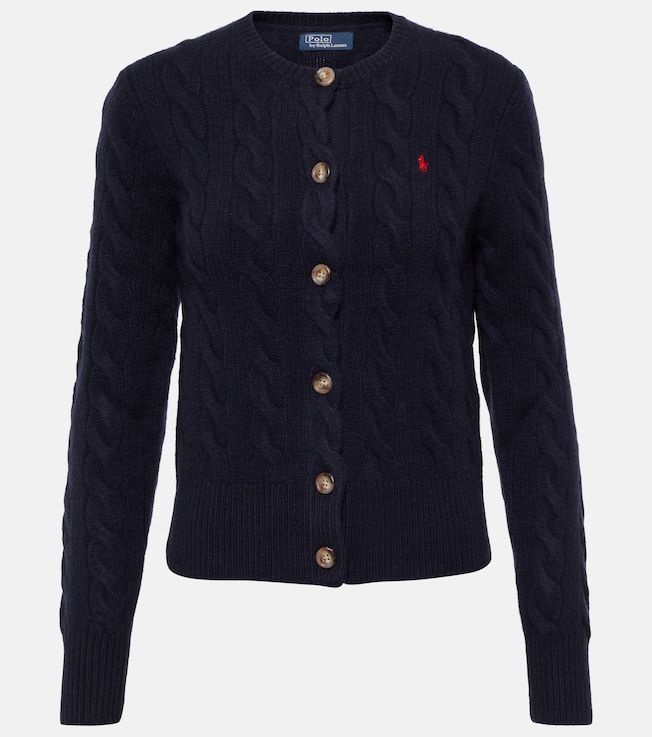 Cable-knit wool and cashmere cardigan | Polo Ralph Lauren