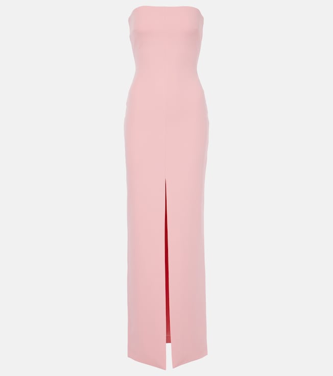 Bysha strapless crêpe gown | Solace London