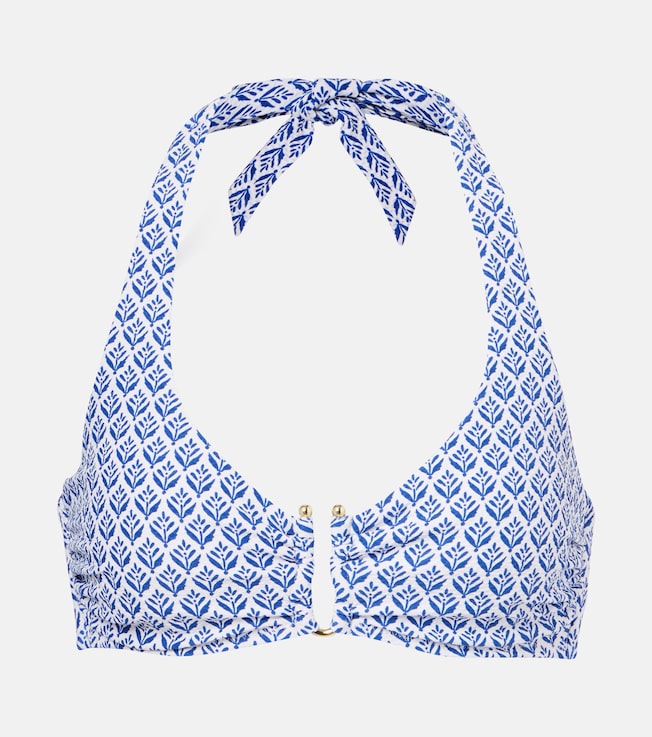 Cape Cod U-Bar printed bikini top | Heidi Klein