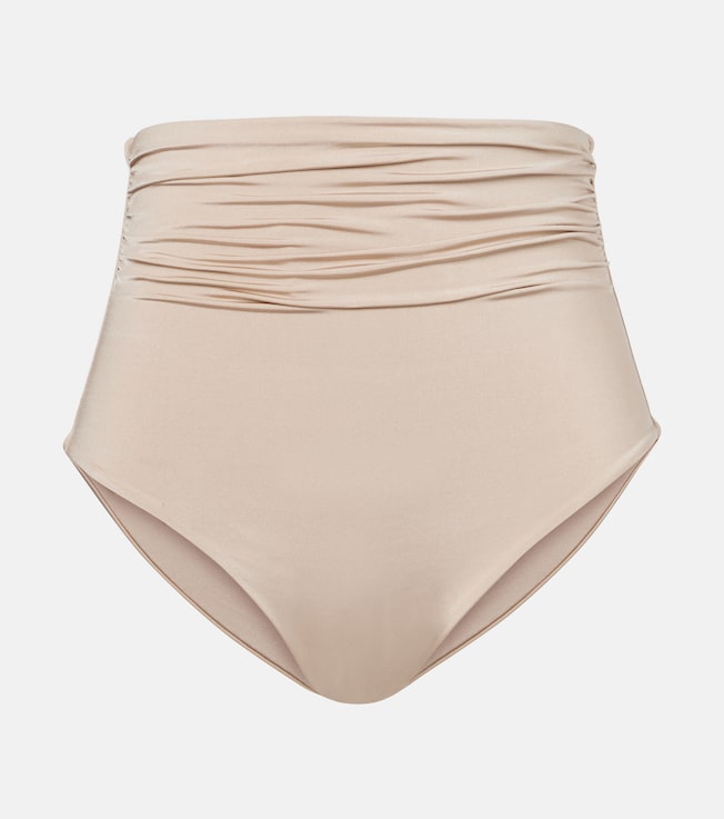 Salli ruched high-rise bikini bottoms | Max Mara