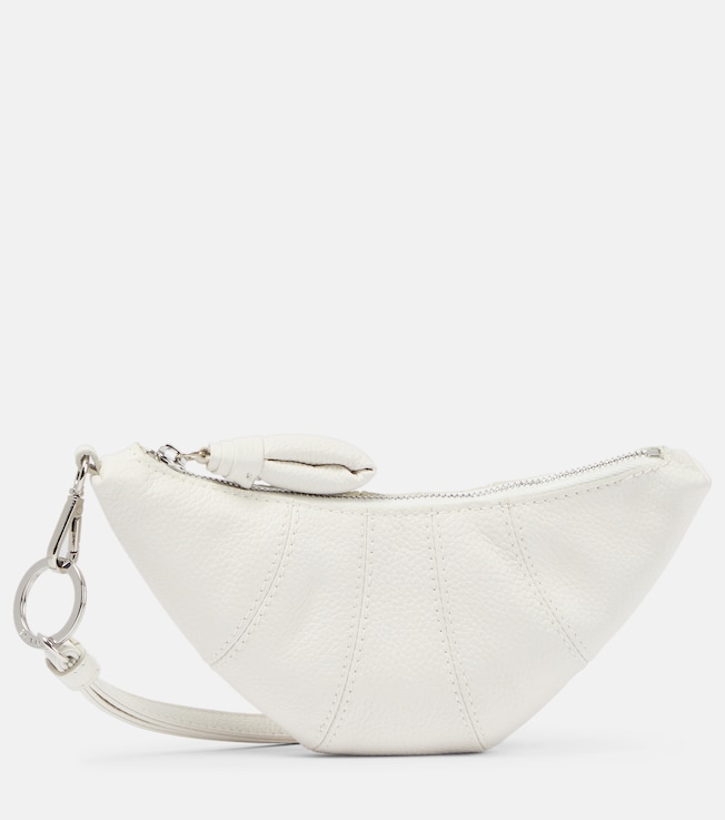 Croissant leather coin purse with strap | Lemaire