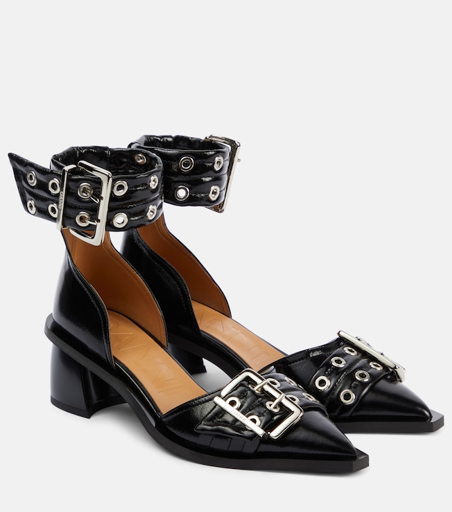 Faux-leather pumps | Ganni