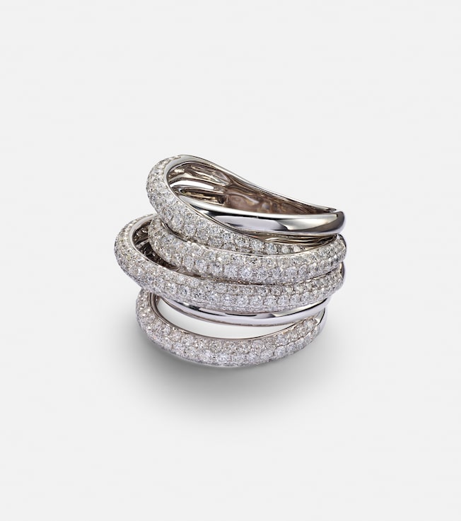 Orbit 18kt white gold ring with diamonds | Shay Jewelry