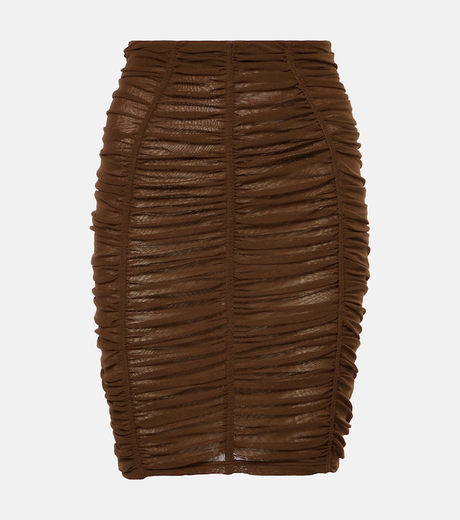Ruched high-rise jersey miniskirt | The Attico
