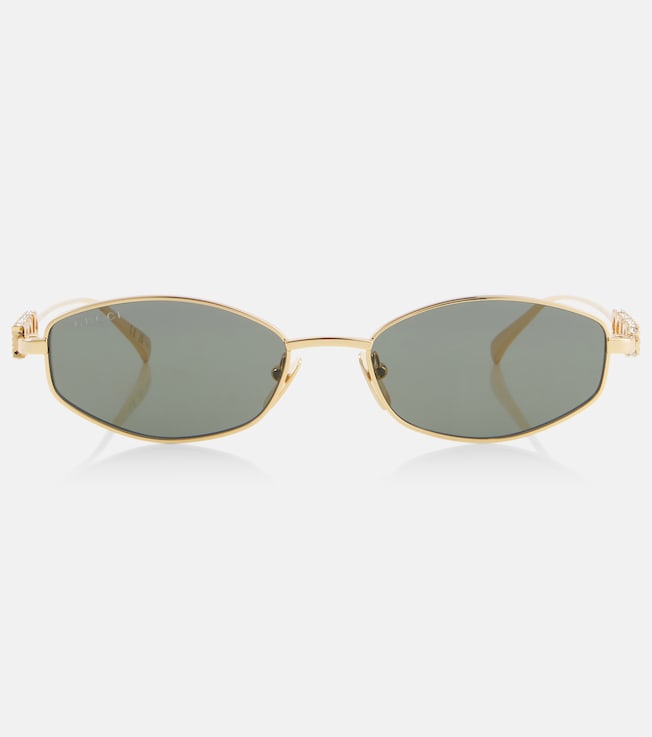 Logo embellished oval sunglasses | Gucci