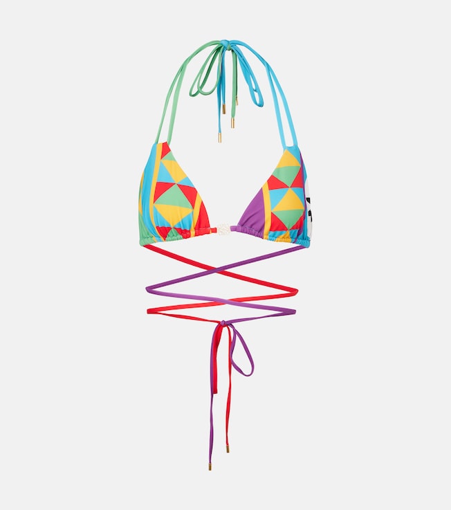 Paula's Ibiza printed bikini top | Loewe