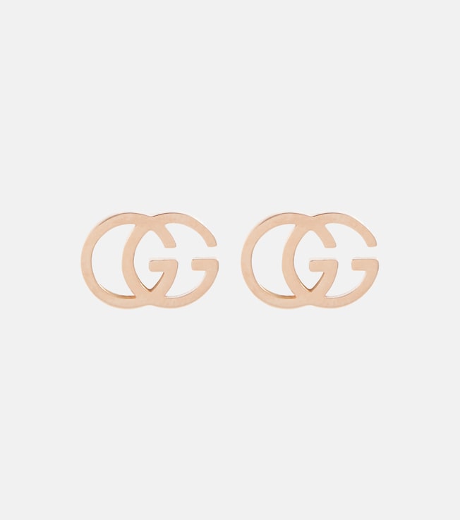 GG 18kt gold stud earrings | Gucci