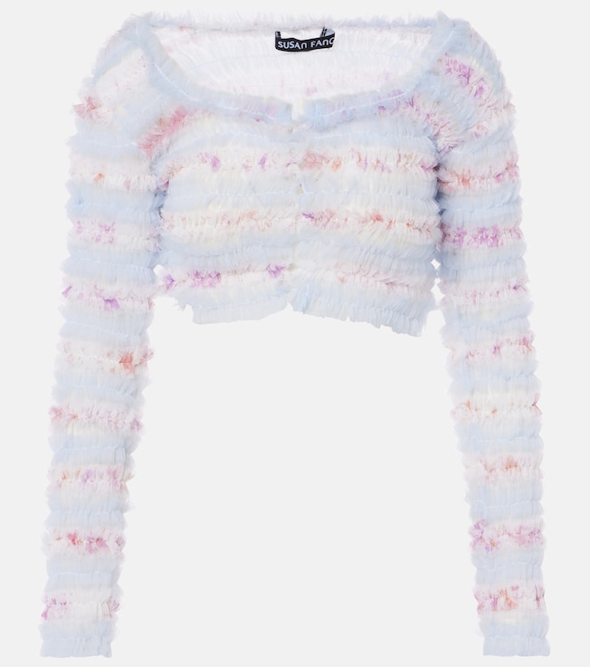 Ruffled cropped cardigan | Susan Fang