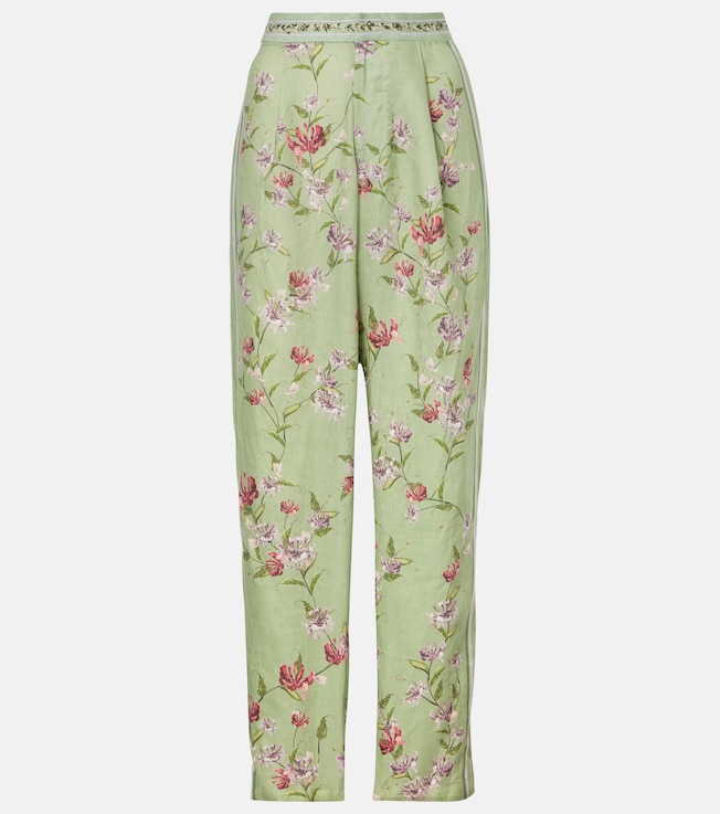 Florecer Honeysuckle linen wide-leg pants | Agua by Agua Bendita