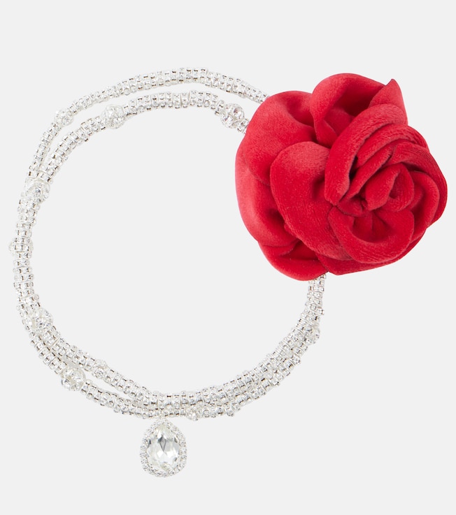 Floral-appliqué embellished necklace | Magda Butrym