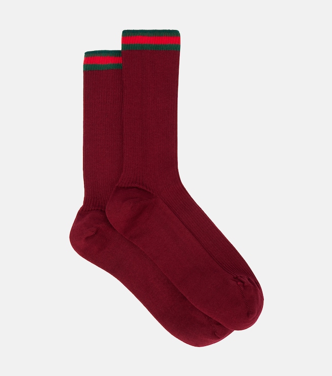Web Stripe cotton-blend socks  | Gucci