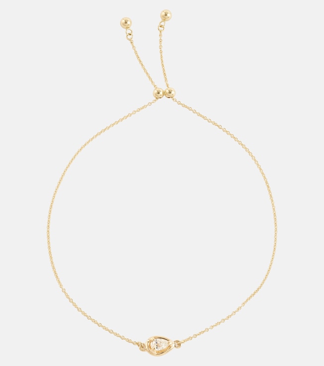 Birthstone Bonbon 14kt gold bracelet with diamond | Stone and Strand