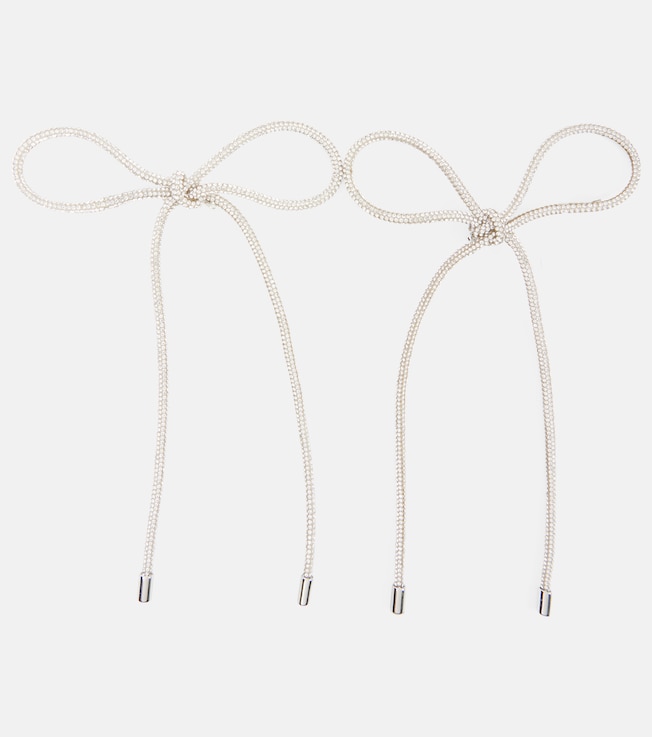 Ava set of 2 bow-detail bobby pins | Jennifer Behr