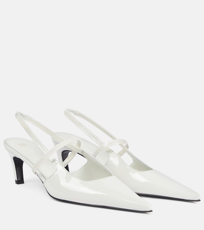 Sharp 50 patent leather slingback pumps | Toteme