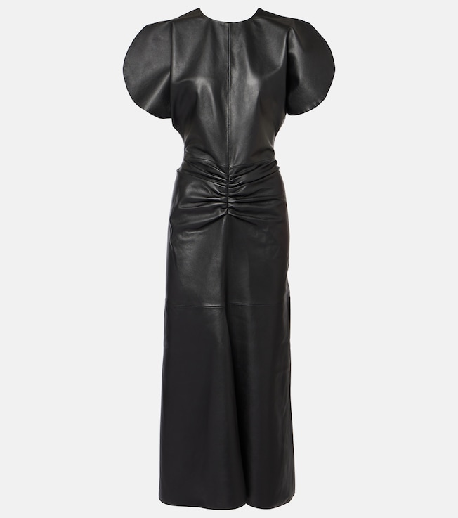 Ruched leather gown | Victoria Beckham