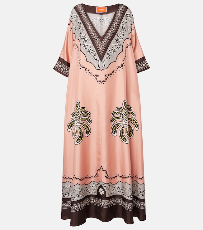 Muumuu printed silk twill maxi dress | La DoubleJ