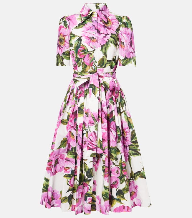Floral cotton midi dress | Dolce&Gabbana