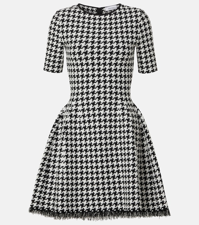 Houndstooth jacquard minidress | McQueen