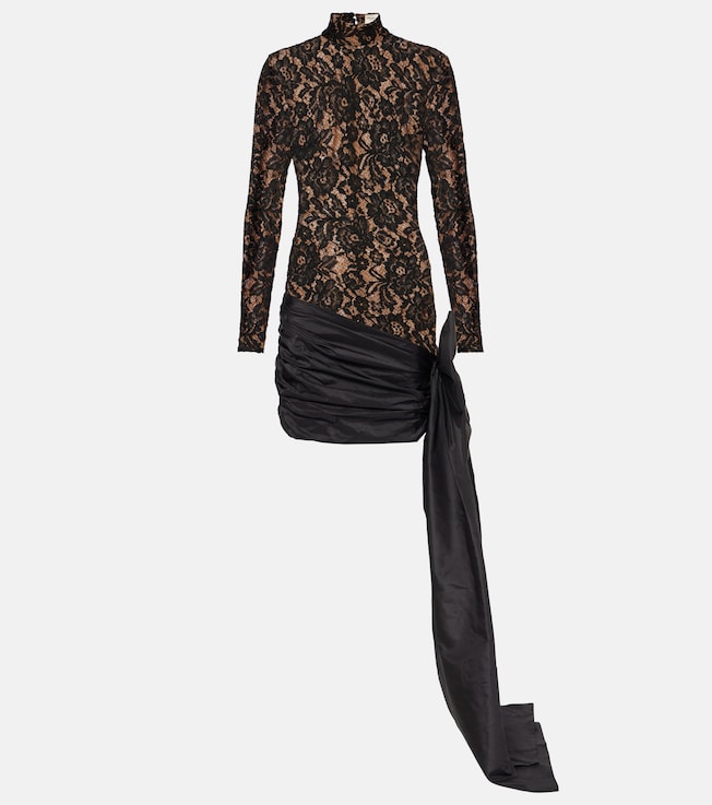 Chiwen bow-detail floral lace cocktail dress | The New Arrivals Ilkyaz Ozel