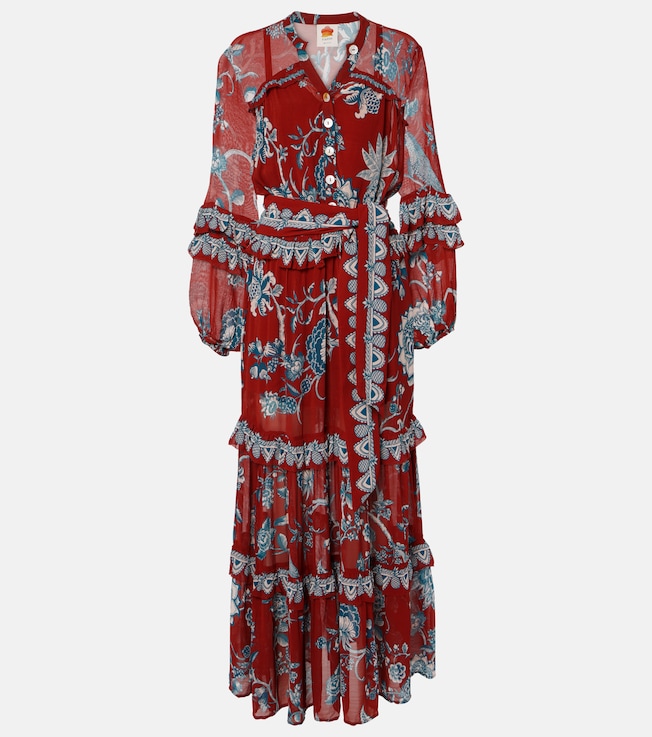 Tropical Landing ruffled maxi dress | Farm Rio