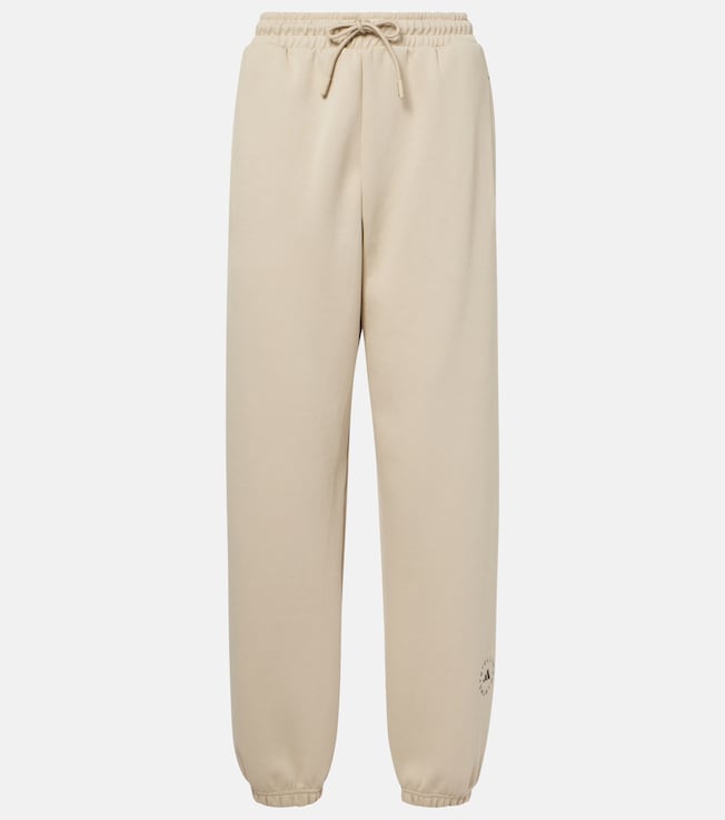 Logo high-rise cotton-blend sweatpants | Adidas by Stella McCartney