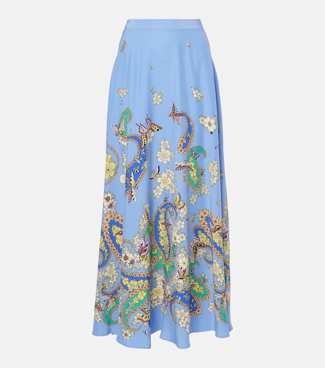 Floral silk maxi skirt | Etro