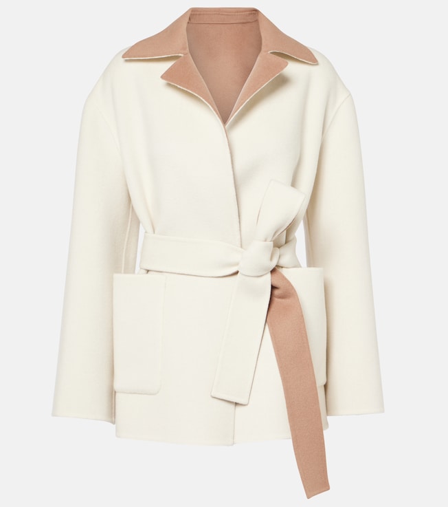 Arnold wool, cashmere, and silk wrap coat | Joseph