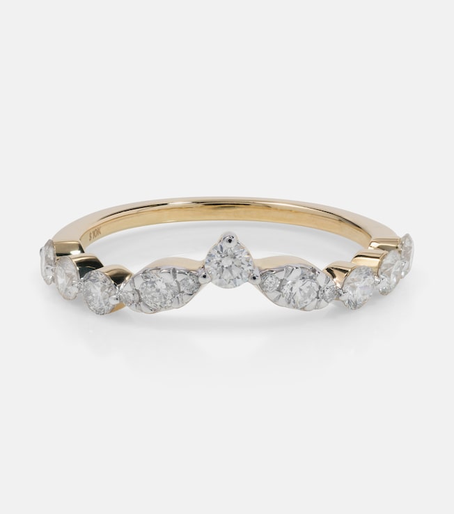 Muse Tiara 10kt gold ring with diamonds | Stone and Strand