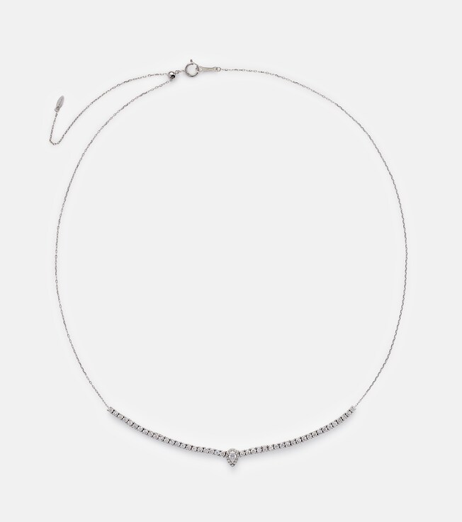 18kt white gold necklace with diamonds | Persée