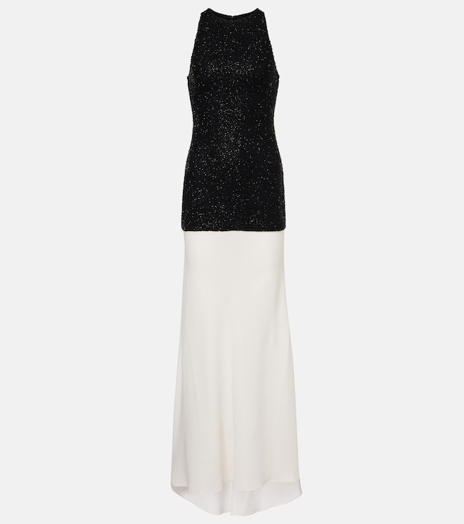 Gabrielle beaded crêpe gown | Staud