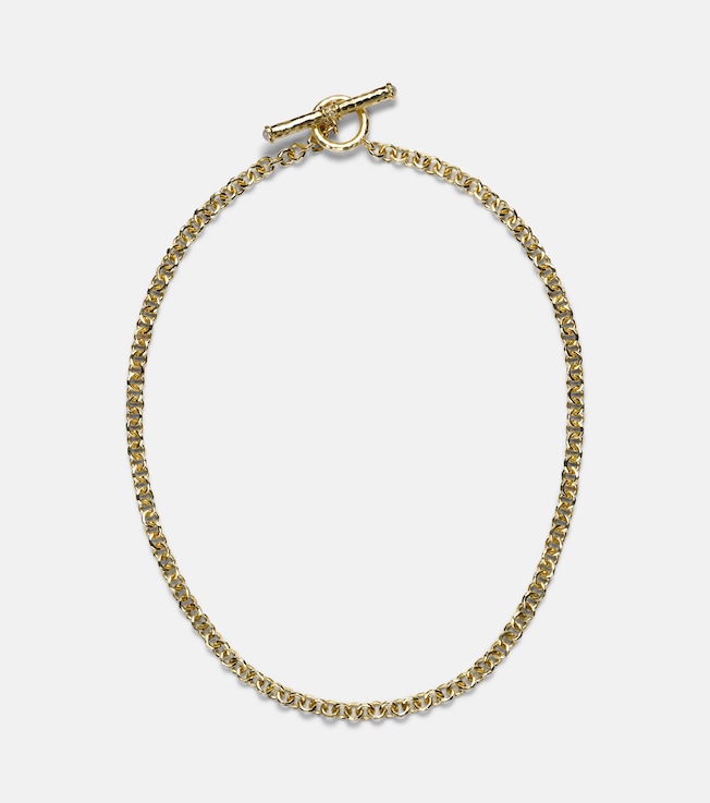The Lower Coast 18kt gold chain necklace with diamonds and pearls | Octavia Elizabeth