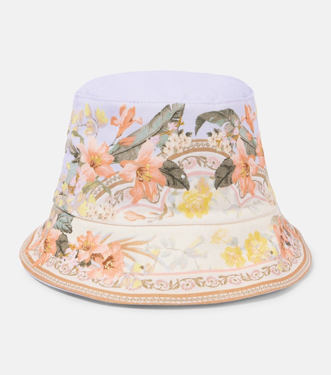Printed canvas bucket hat | Zimmermann