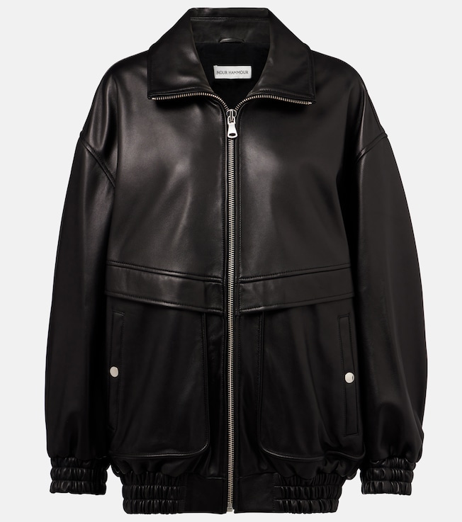 Beck leather bomber jacket | Nour Hammour