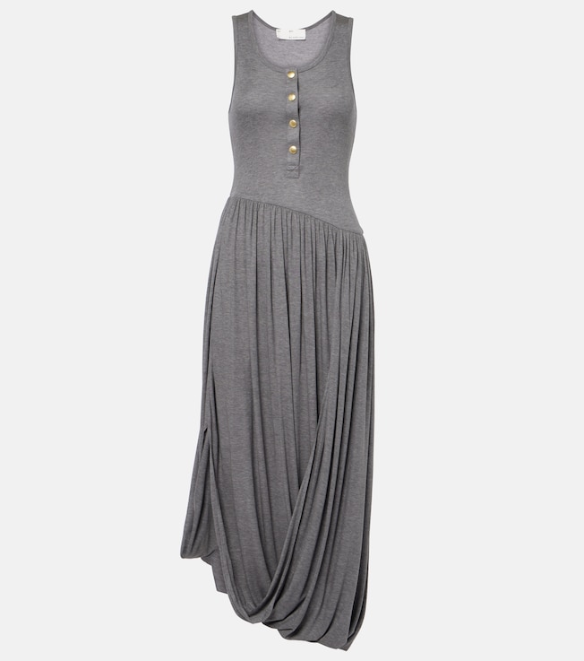 Draped jersey midi dress | Xu Zhi