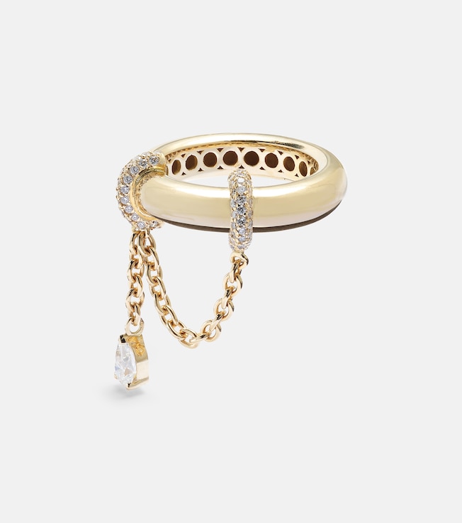 Elysabeth 18kt gold ring with diamonds | Rainbow K