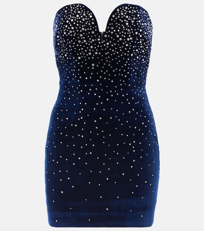 Embellished velvet minidress | Alex Perry