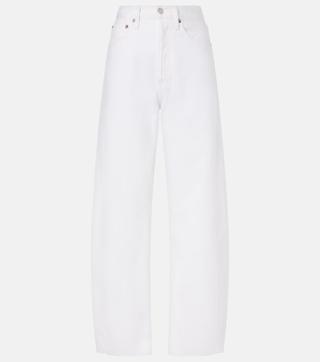 Luna high-rise barrel-leg jeans  | Agolde