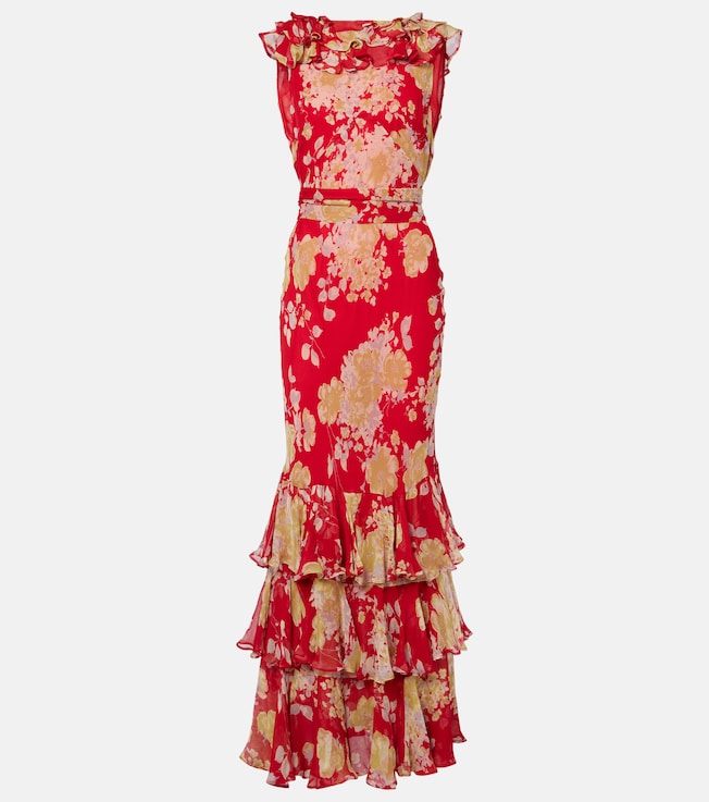 Rio floral ruffled gown | Rixo