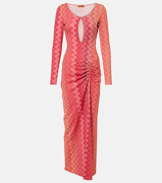 Chevron lamé midi dress | Missoni