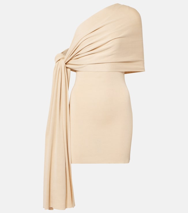 Chara one-shoulder silk-blend minidress | Aya Muse