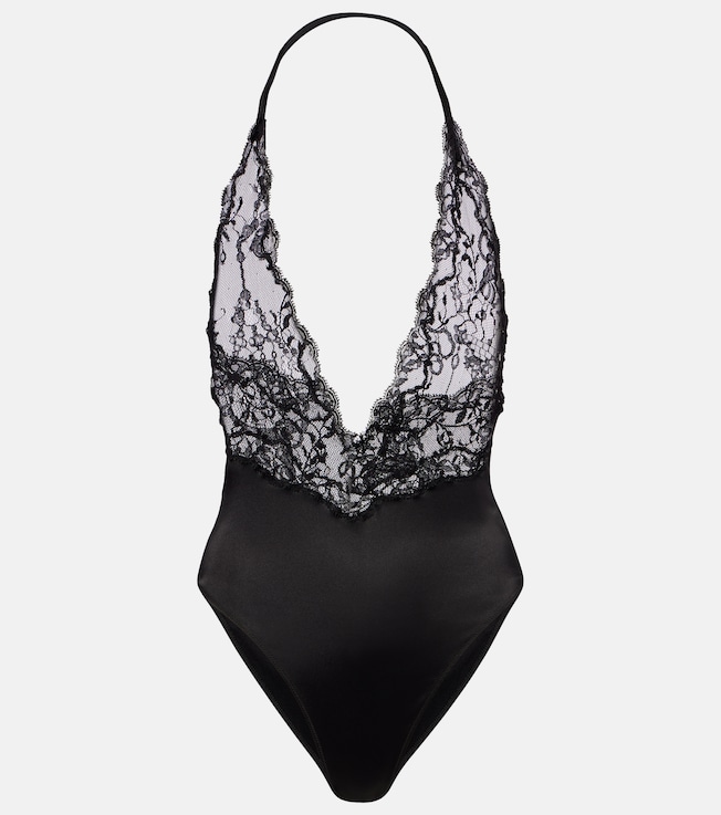 Lace and jersey bodysuit | Givenchy